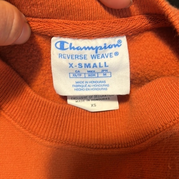 Champion Reverse Weave Burnt Orange Pullover Sweatshirt XS - Picture 4 of 4